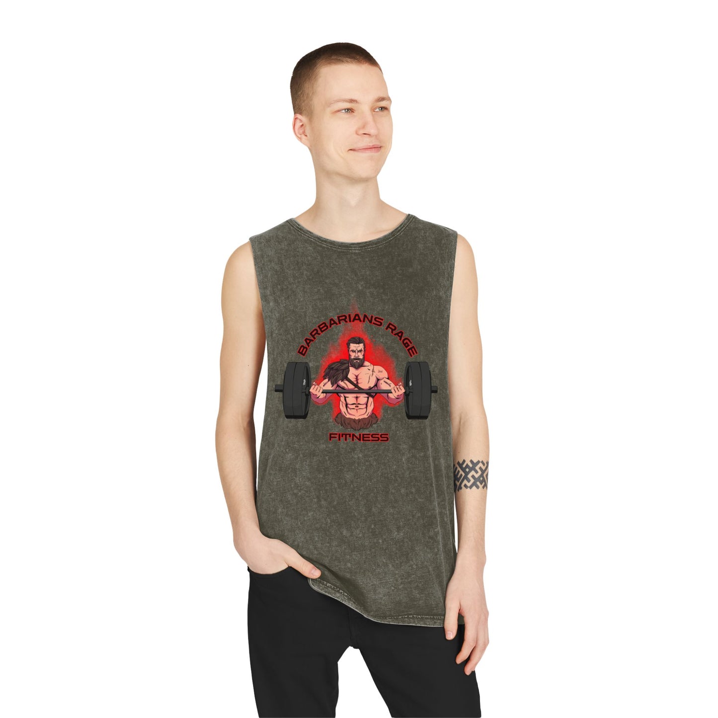 Barbarians Rage Fitness- Stone Wash Tank