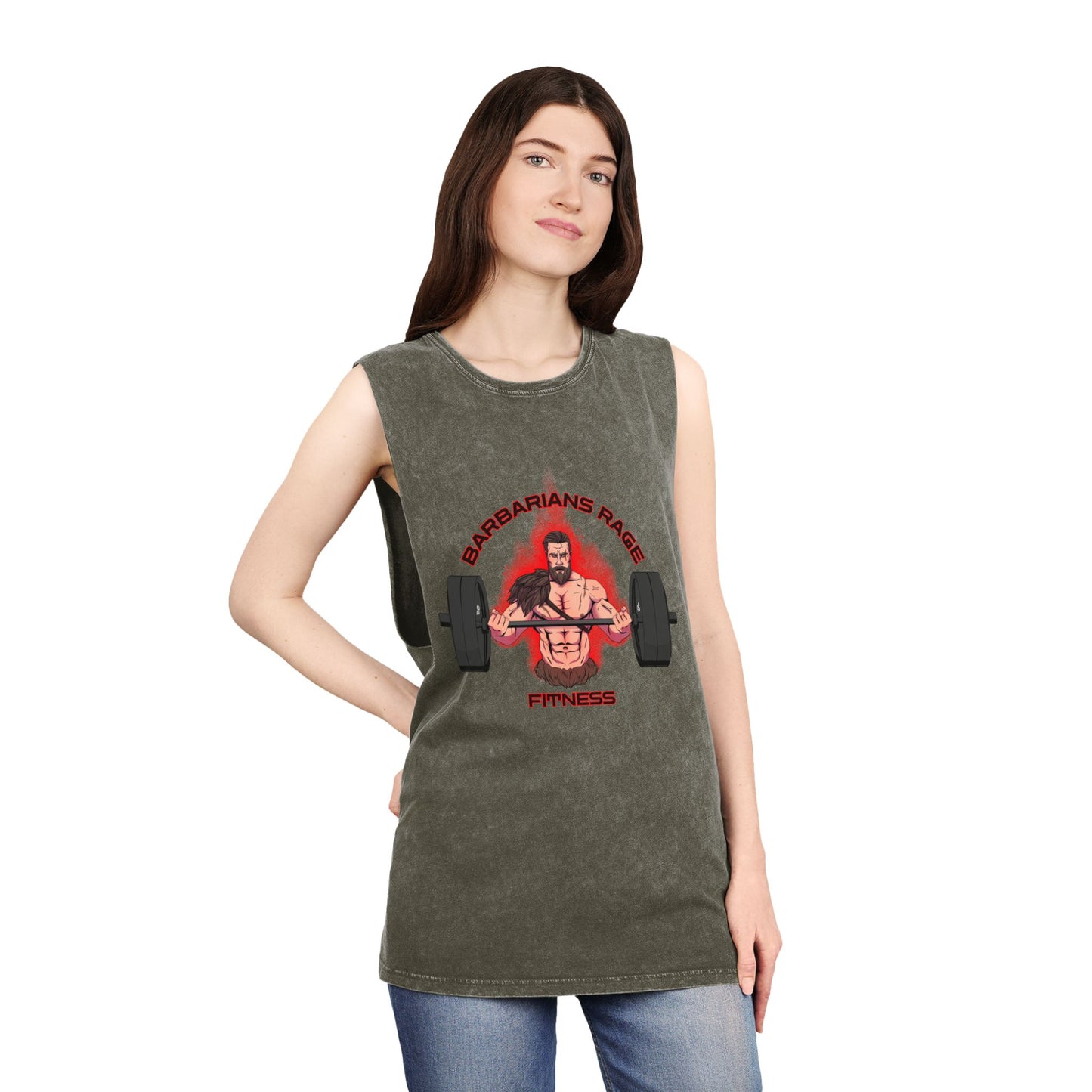 Barbarians Rage Fitness- Stone Wash Tank