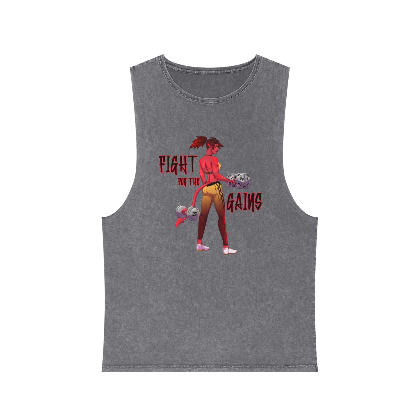 Fight For The Gains- Stone Washed Tank