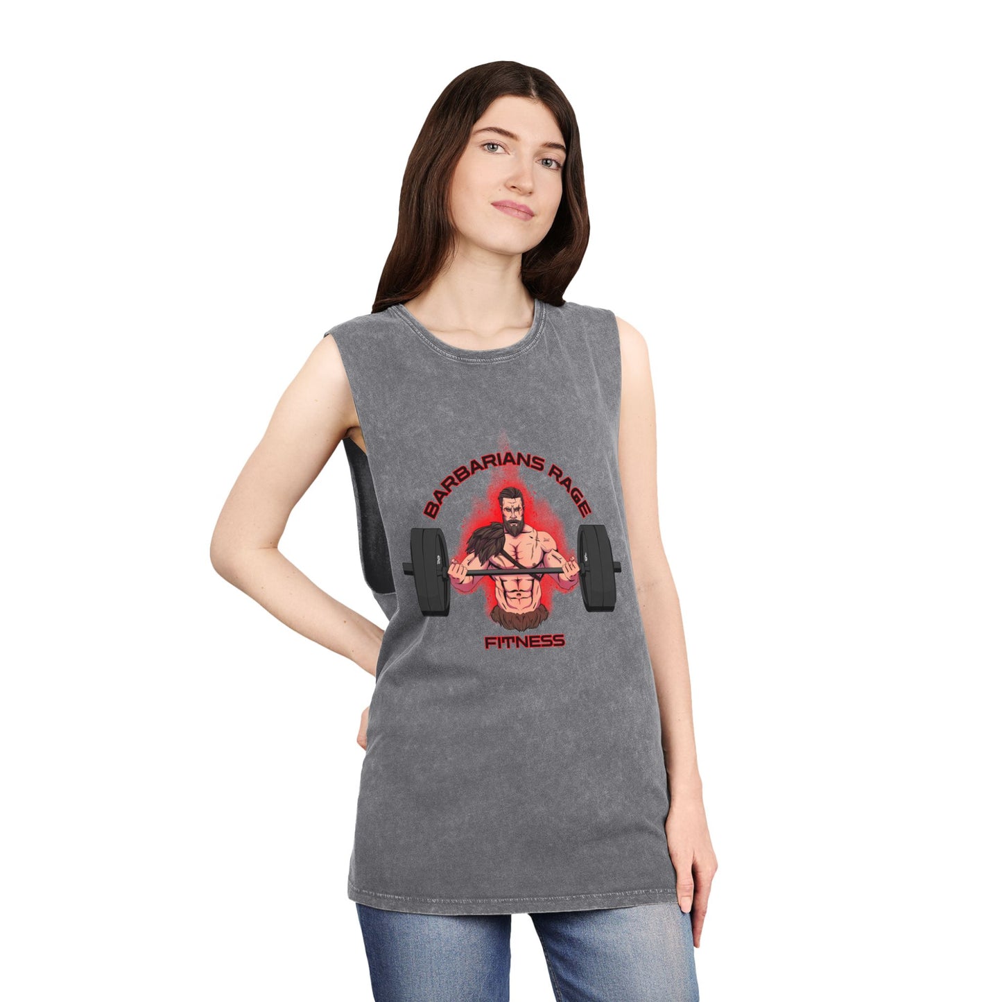 Barbarians Rage Fitness- Stone Wash Tank