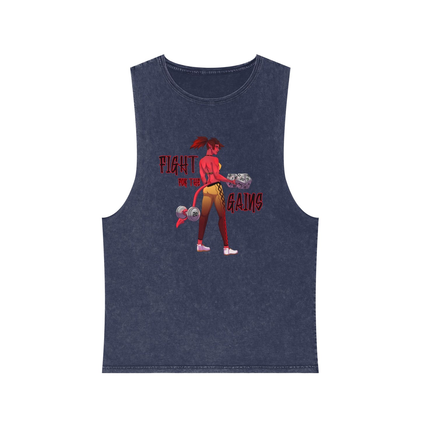 Fight For The Gains- Stone Washed Tank