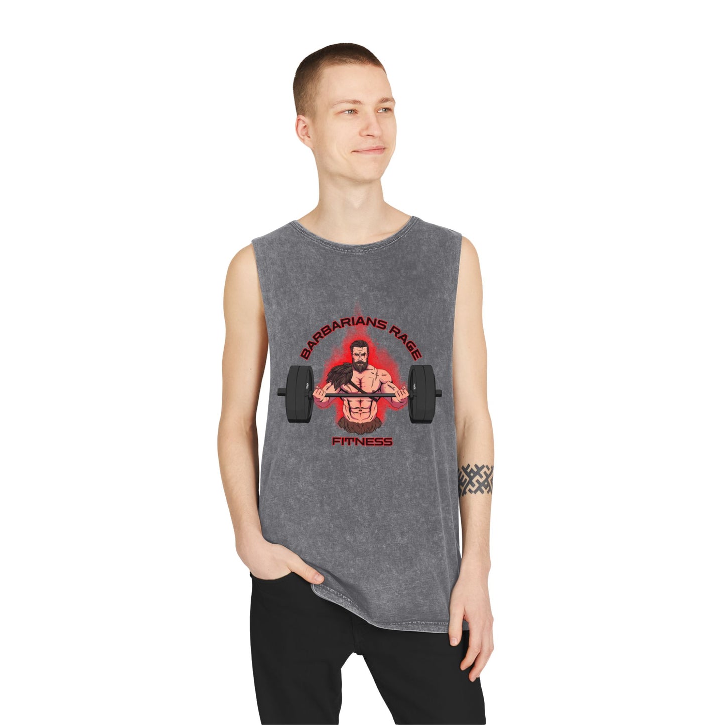 Barbarians Rage Fitness- Stone Wash Tank